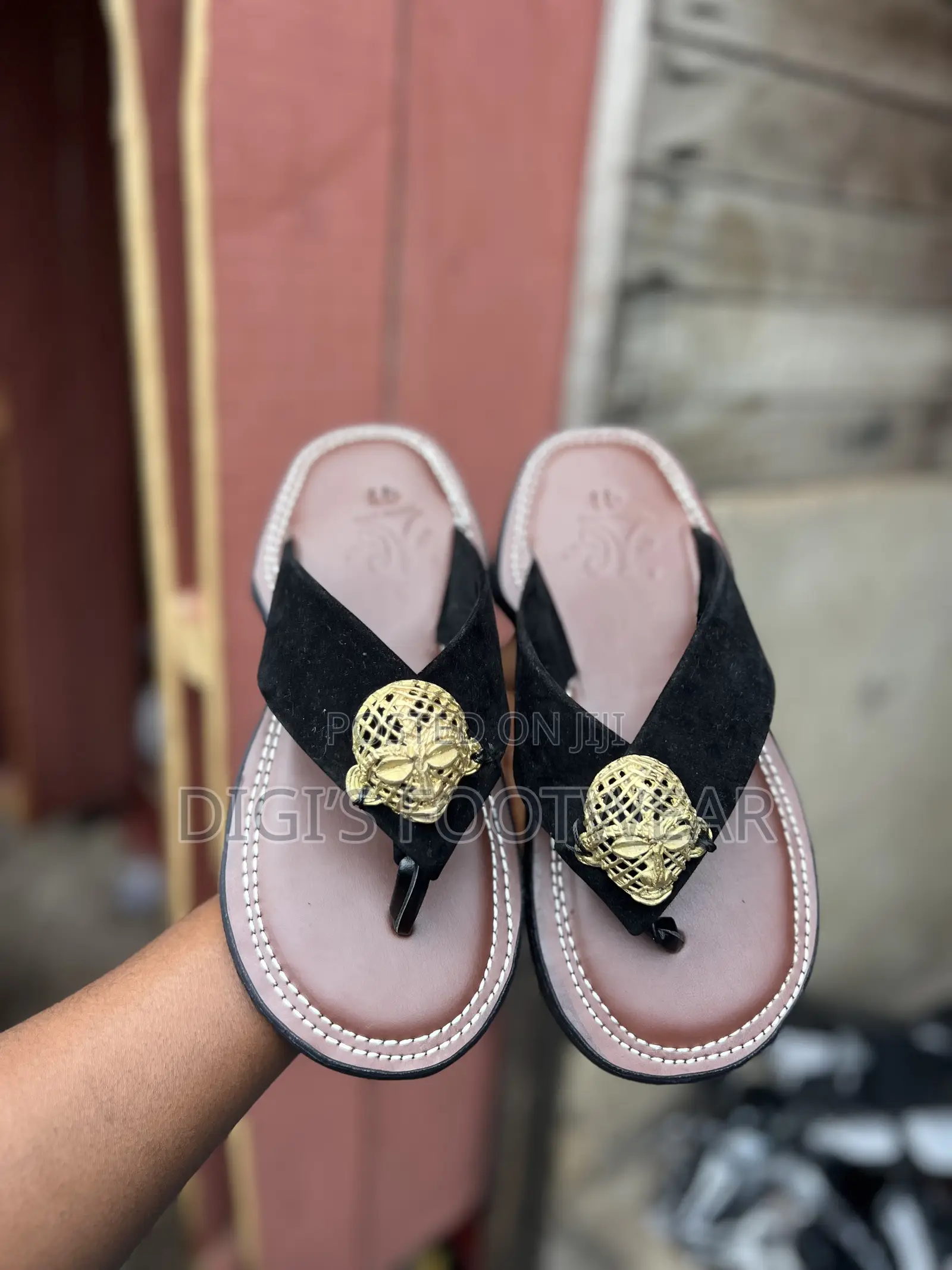 Black Suede Ahenema/ Chawchaw With Brown Leather Inner