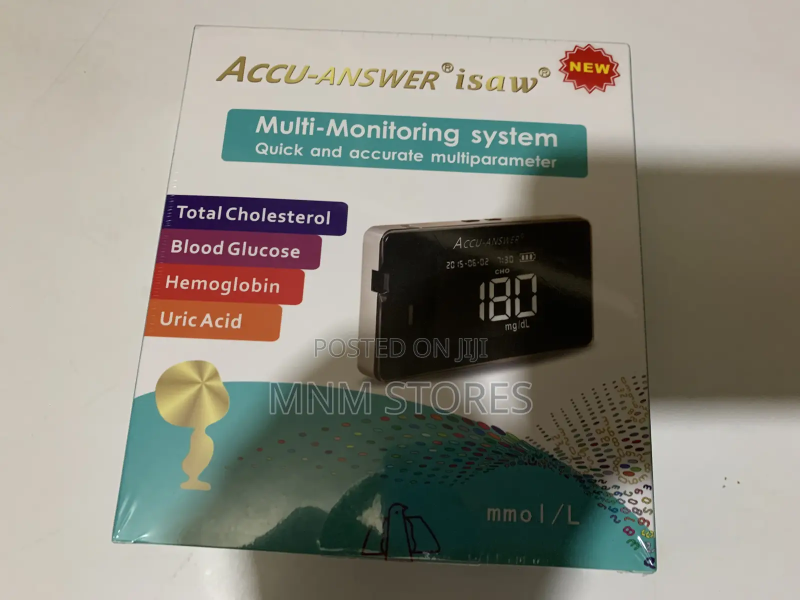 Accu Answer Cholesterol Hb Glucose Uric Acid Monitor