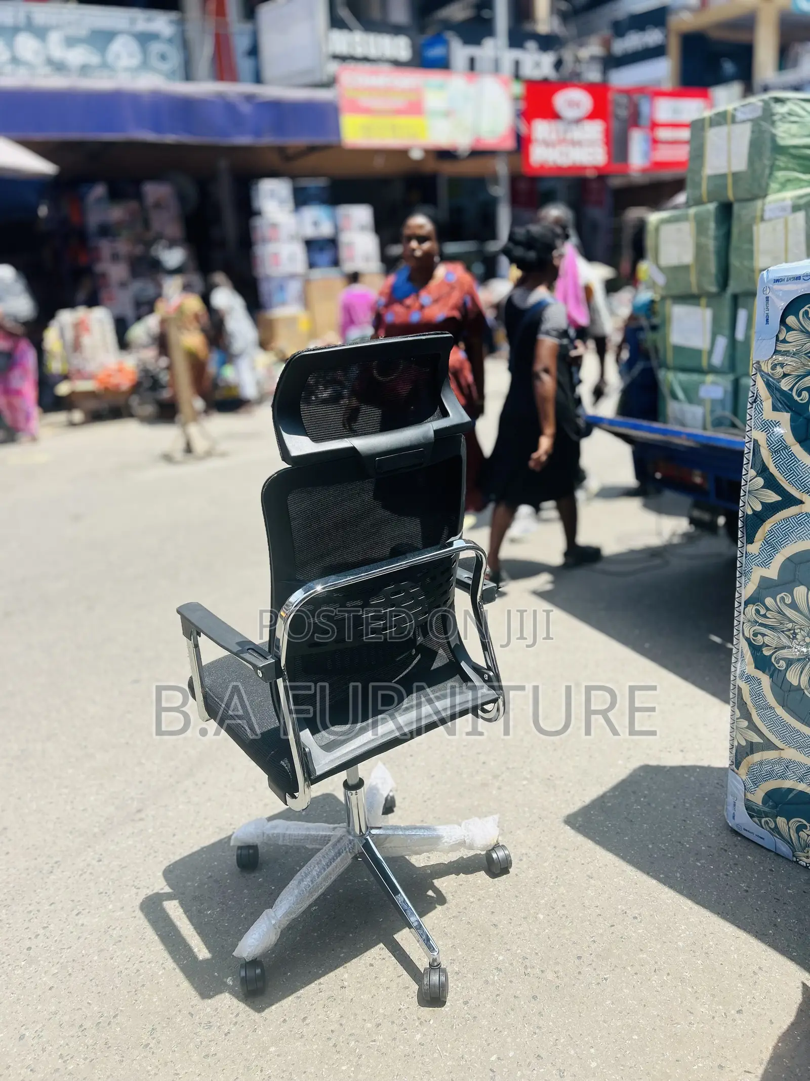 Net Office Chair With Headrest