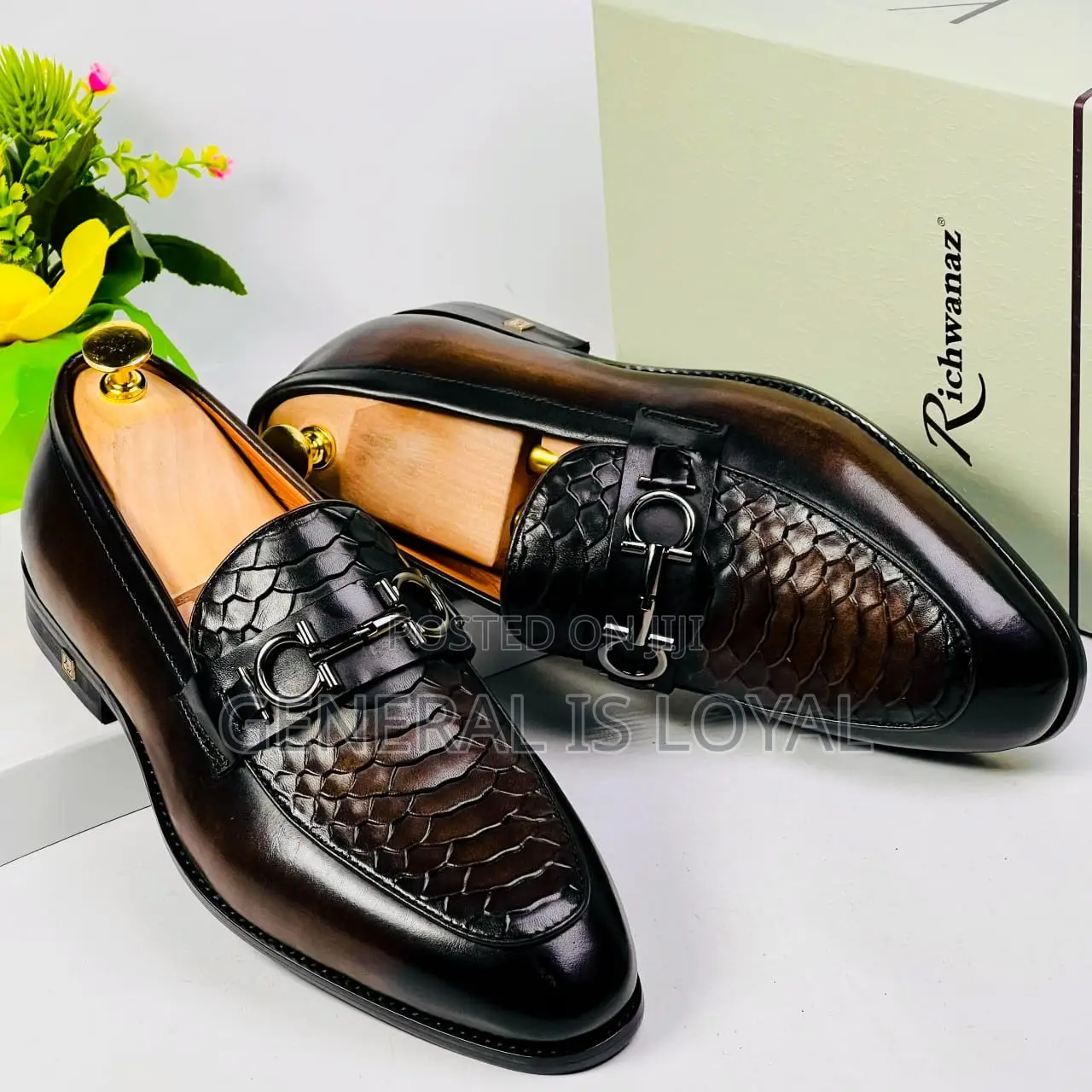 Richwanz Coffee Men Loafers Shoe