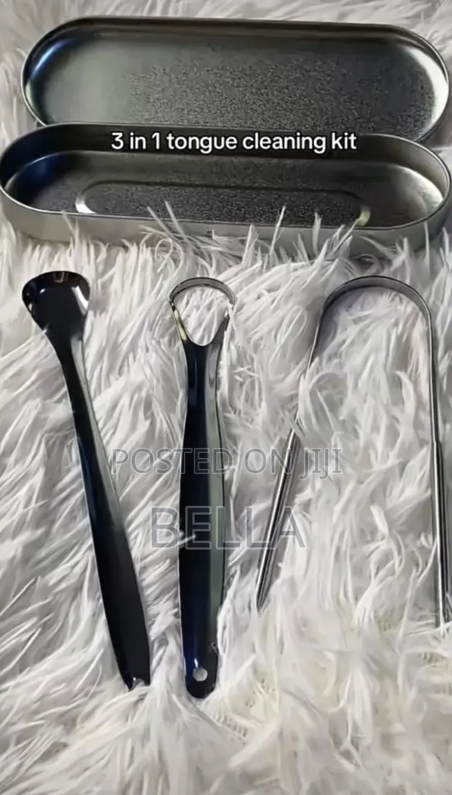 Stainless Steel Metallic Tongue Scraper Set