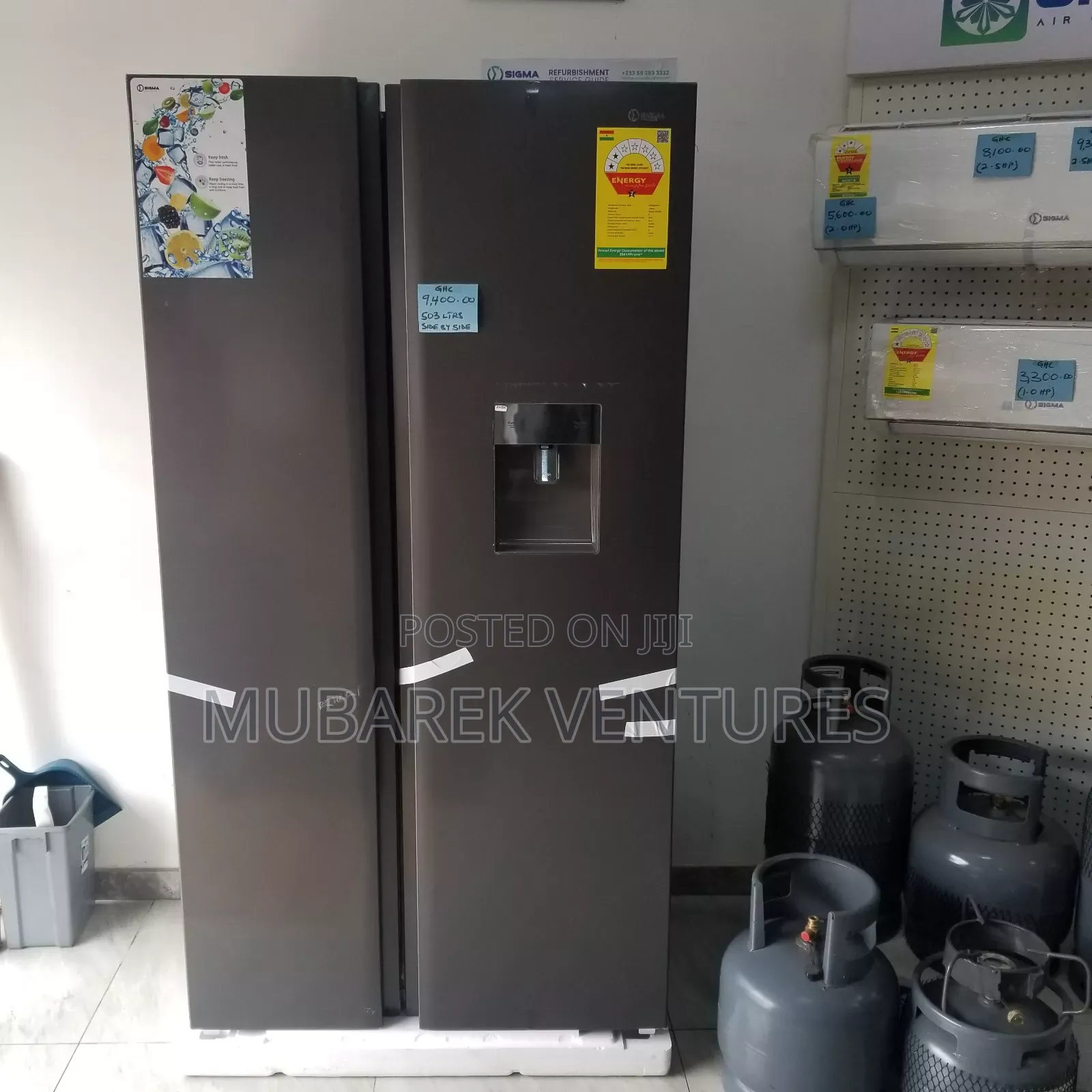 Sigma 503l Side by Side Refrigerator With Dispenser