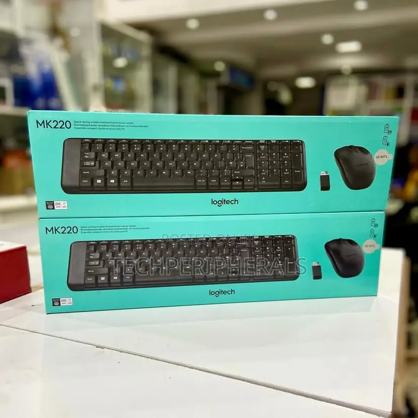 Wireless Original Logitech Mk220 Keyboard and Mouse Combo