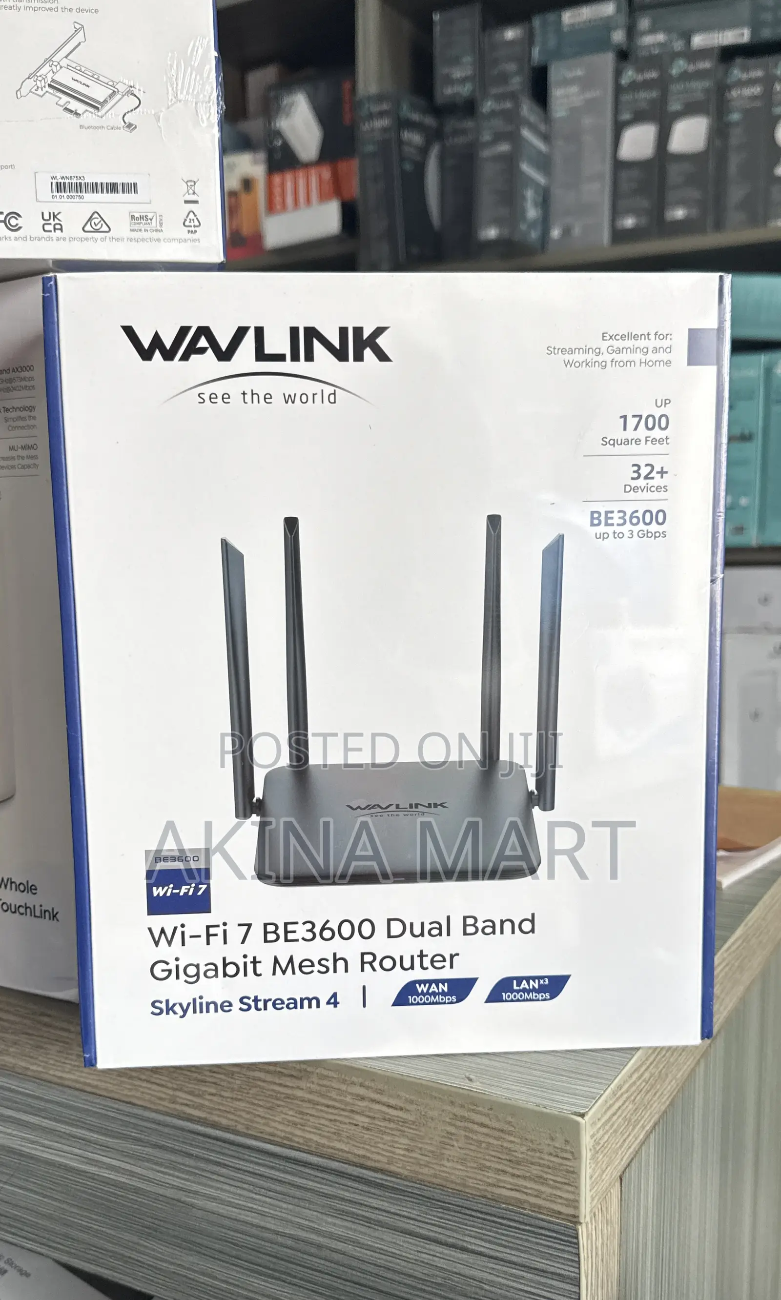 Wav-Link Be3600 Dual Band Gigabitmesh Router Skyline Stream 4