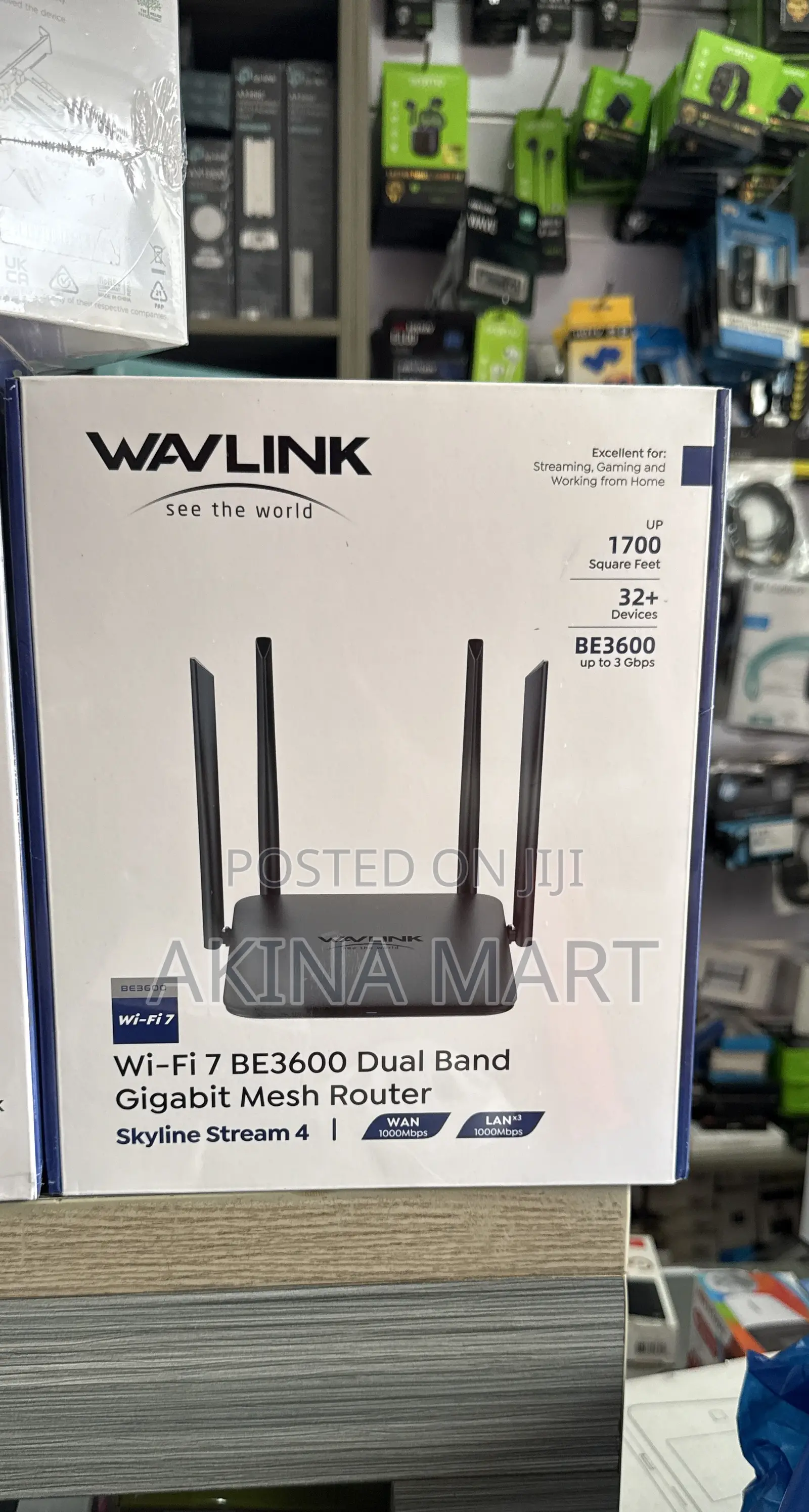 Wav-Link Be3600 Dual Band Gigabitmesh Router Skyline Stream 4