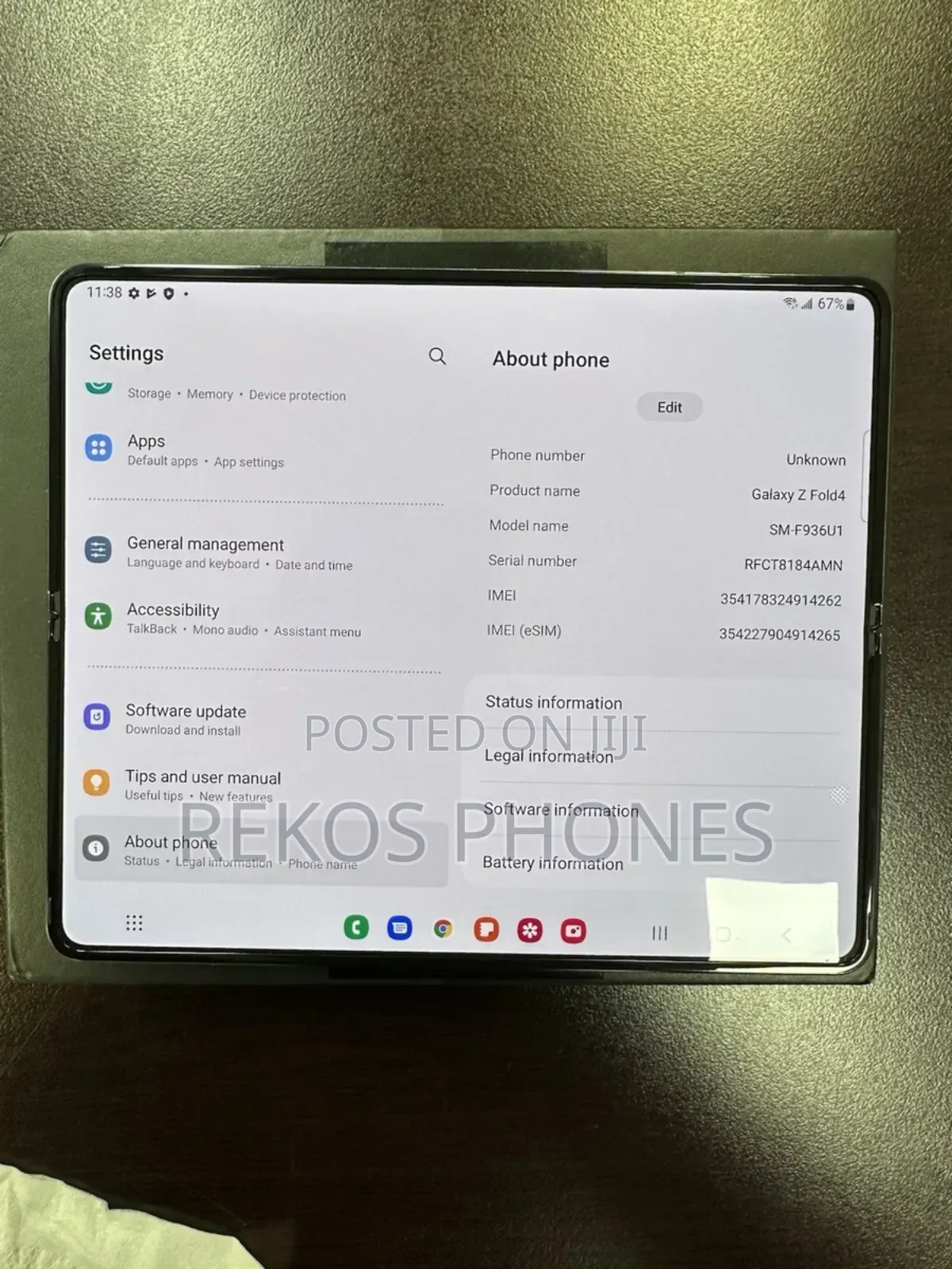 New Samsung Galaxy Z Fold4 256 GB Black