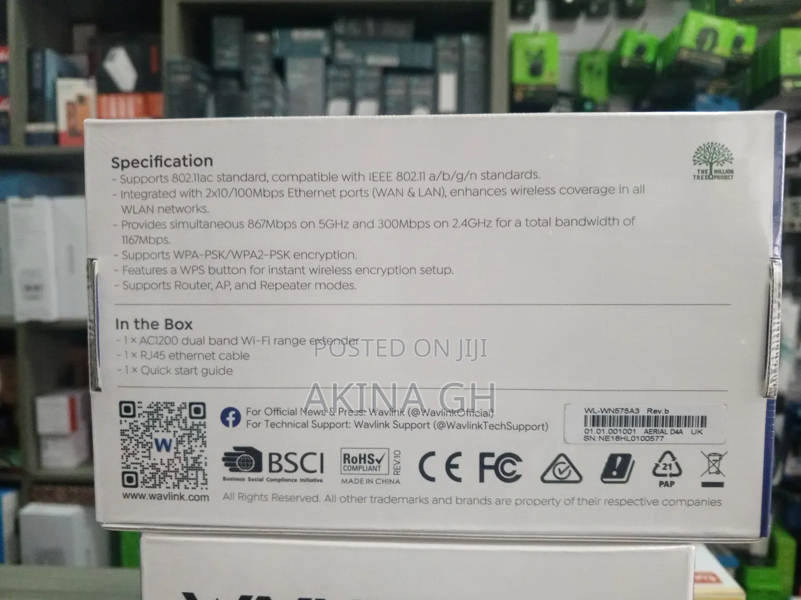 Wavlink Ac1200 Dual Band Wifi Range Extender Wl-Wn575a3