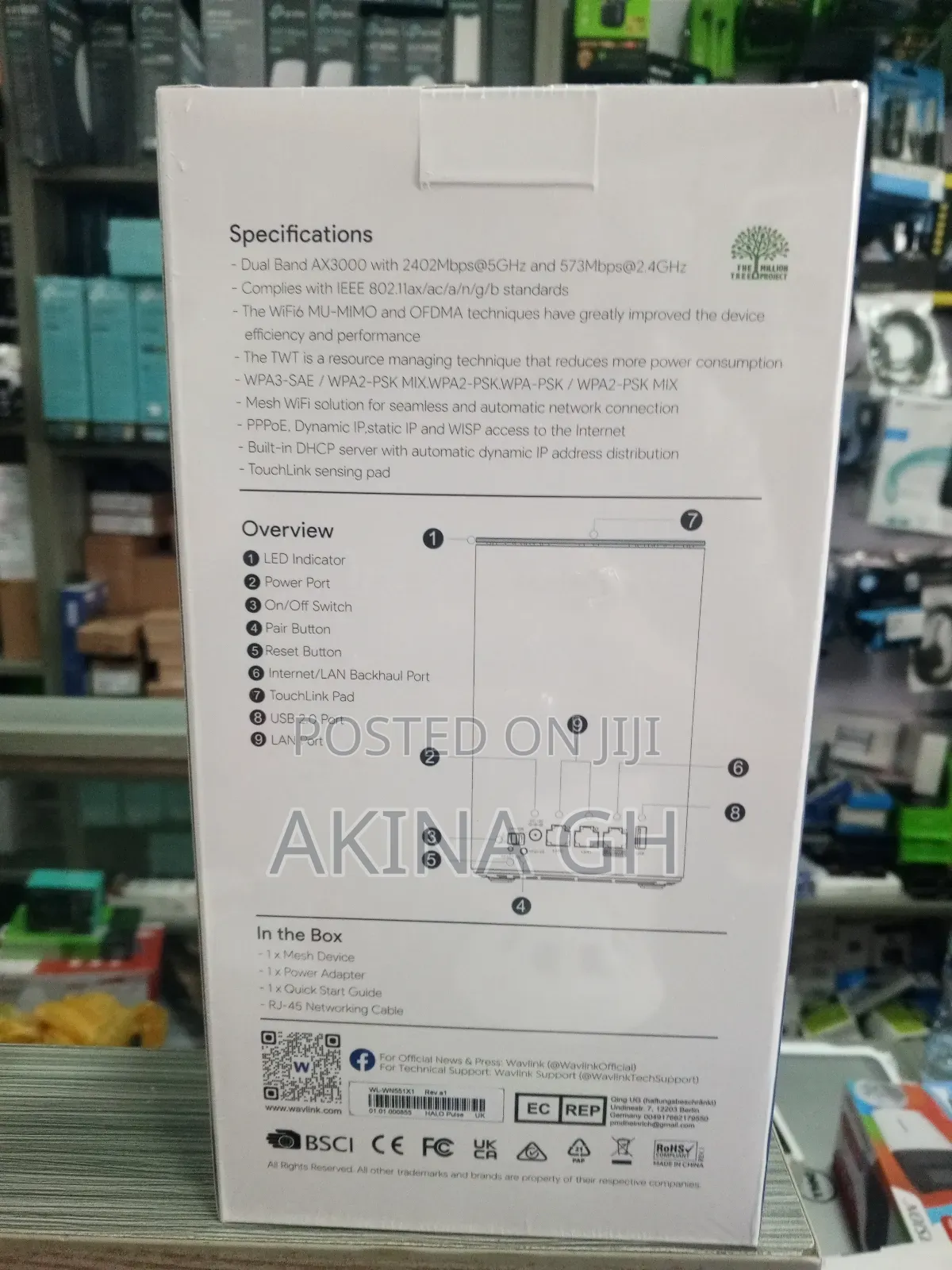 Wavlink Wi-Fi6 Ax3000 Dual Band Whole Home Mesh System