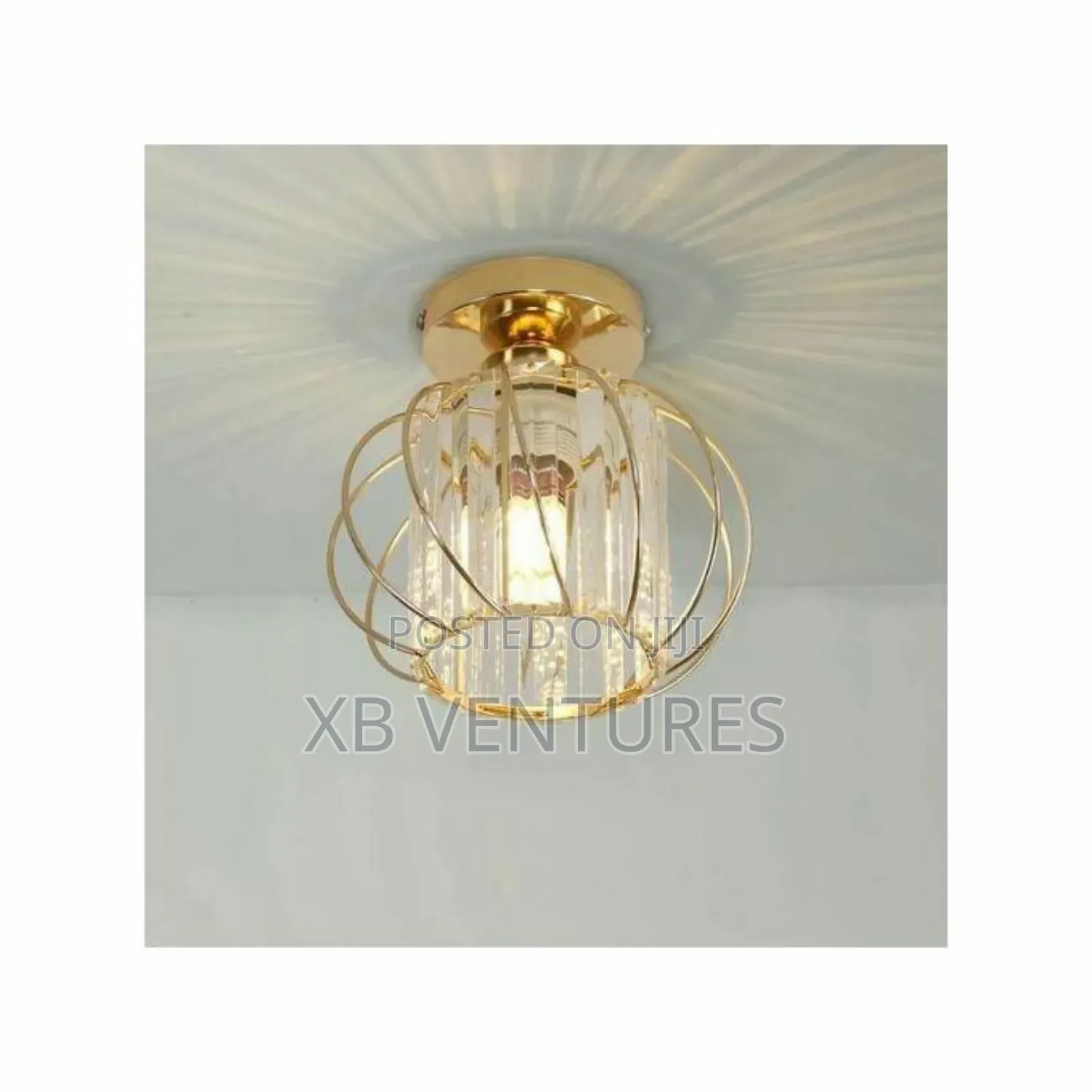 Simple and Modern European Crystal Ceiling Light- Warm Light