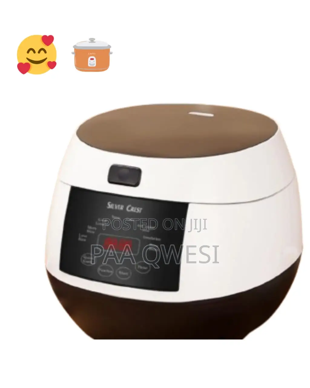 High-Capacity Silver Crest Rice Cooker – Perfect for Family Meals