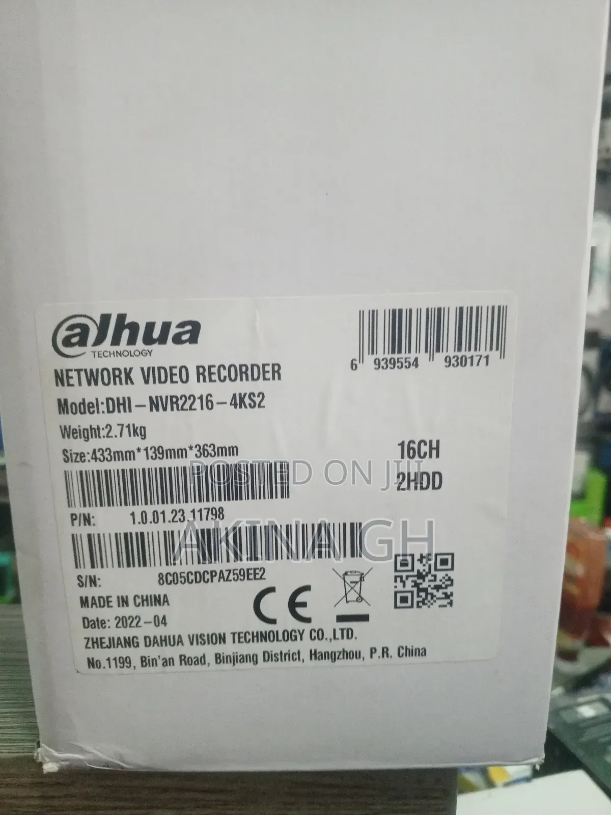 Dahua 16ch Non Poe NVR Dhi-Nvr2216-4ks2
