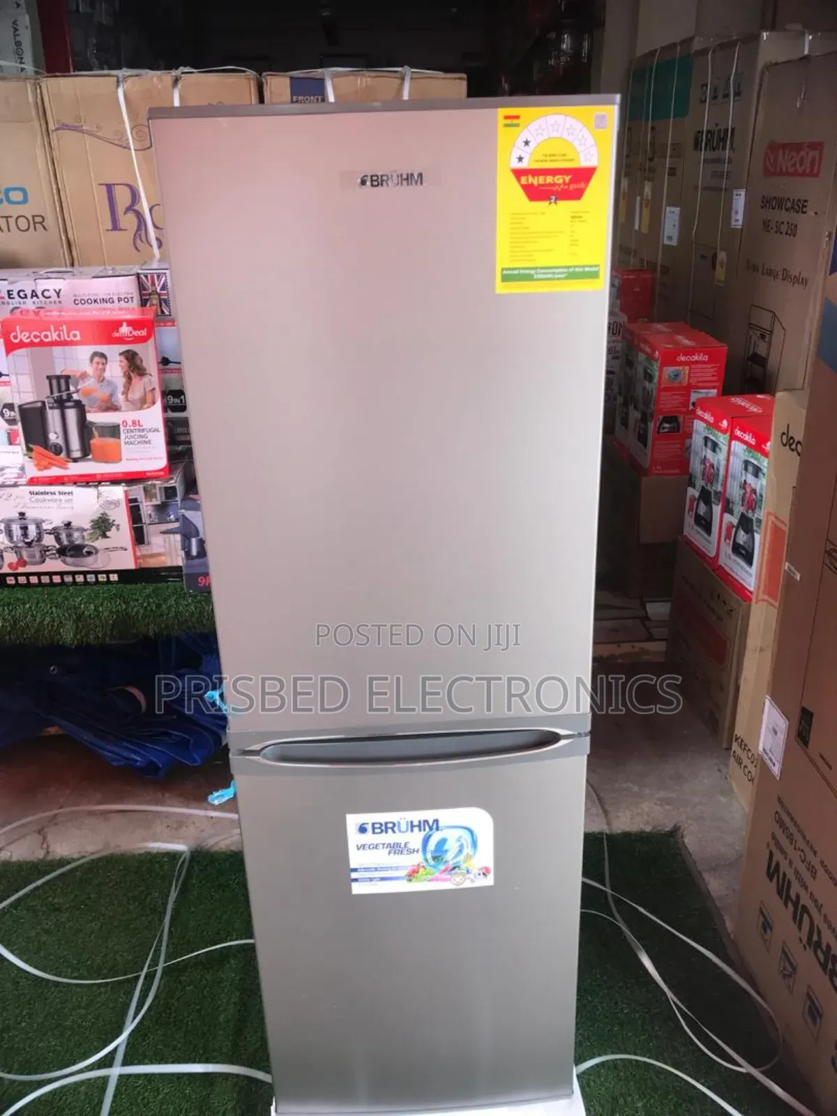 Bruhm Durable Double Door Fridge 183 Litres Bottom Freezer