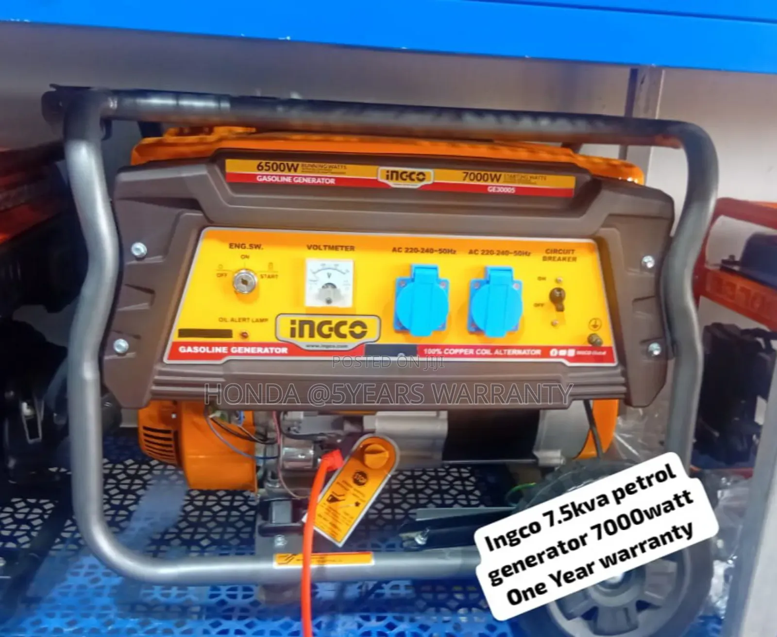 Light Weight Ingco 7.5kva 7000watt Petrol Generator