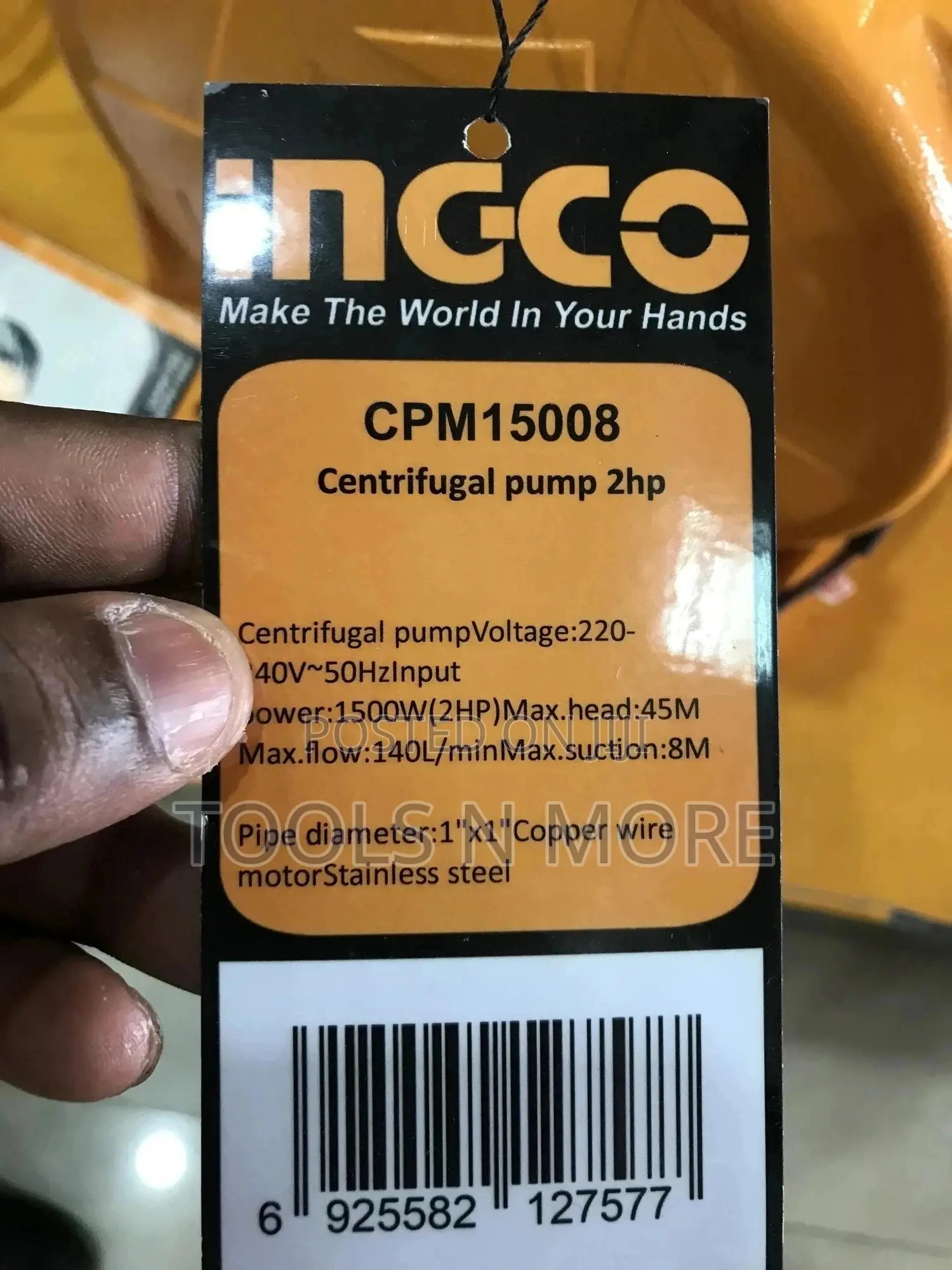 Ingco Centrifugal Water Pump (2hp)