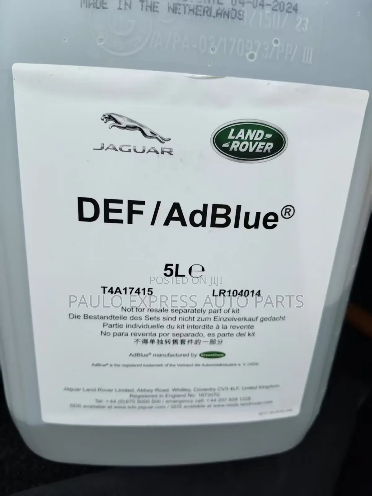 Original Def/Adblue for Land Rover and Jaguar