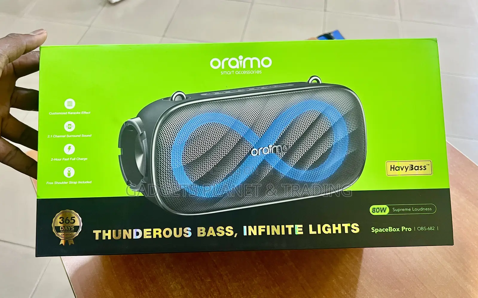 Oraimo Spacebox Pro 80w Karaoke-Support Wireless Speaker