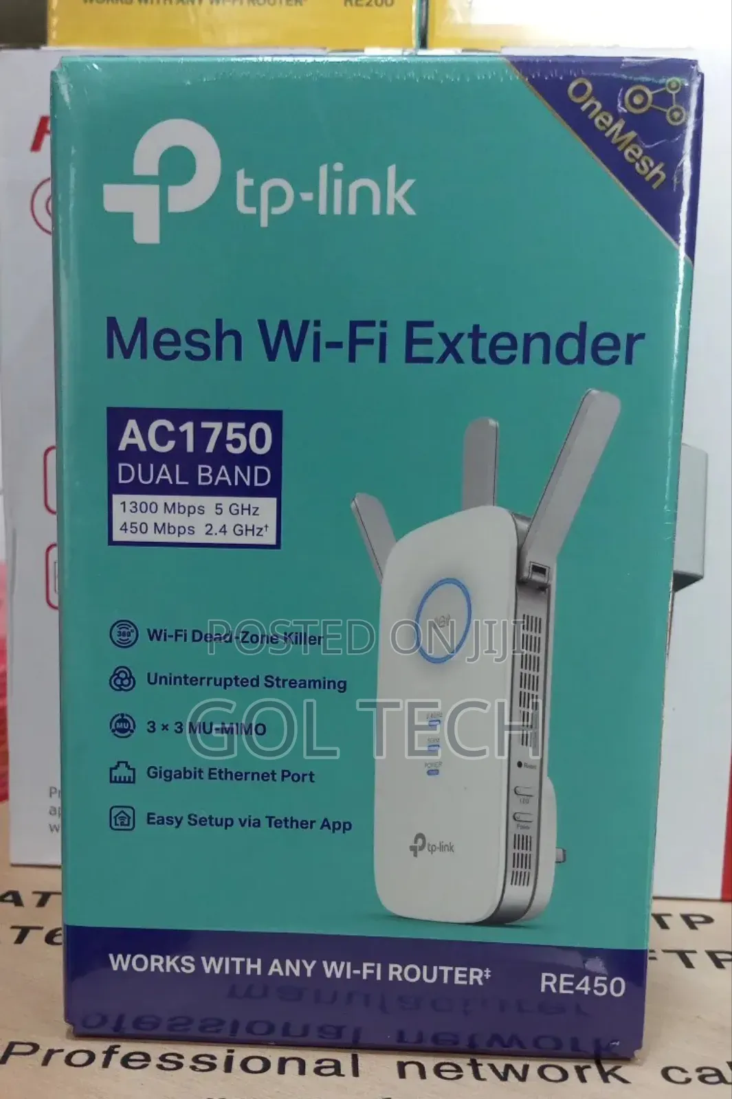 Tp-Link Wifi Range Extender Mesh Wifi Extender Ac1750 Dual Band Re450