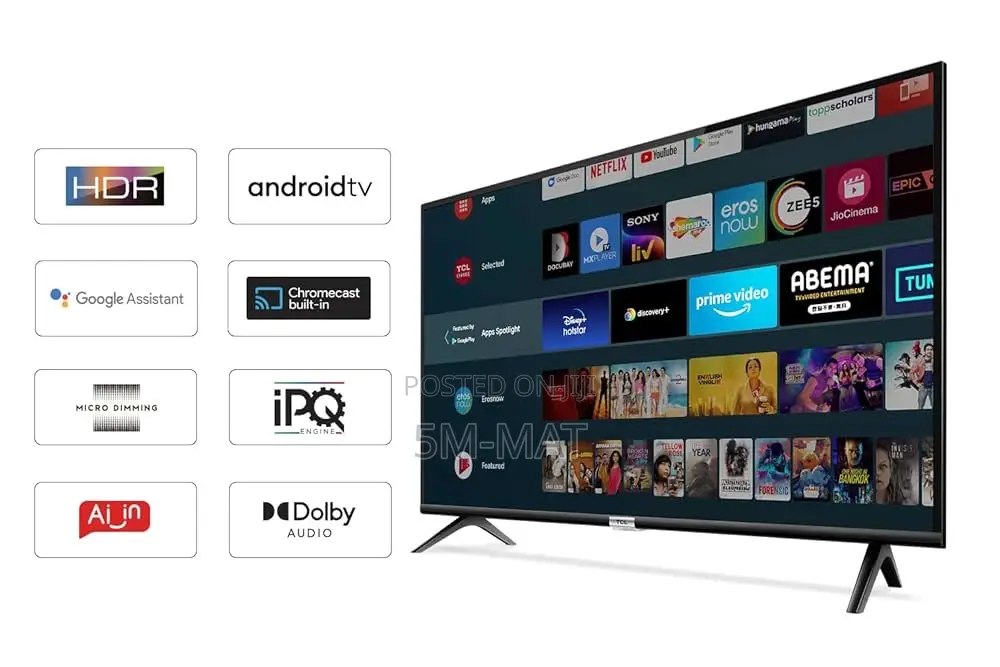 Stylish TCL 43 Inch Android Smart Bezeless Tv (43s4500a)