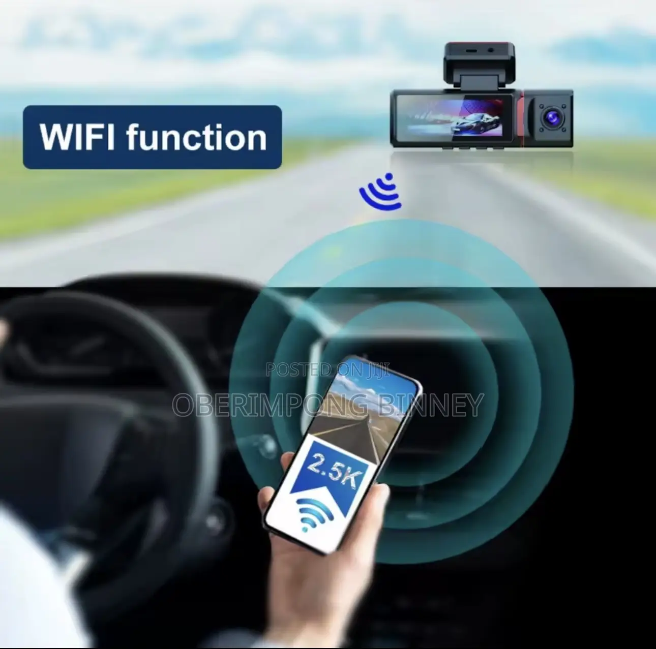  Dash Cam 3 in 1 Dashcam With GPS Resolution Front,Back and Inside