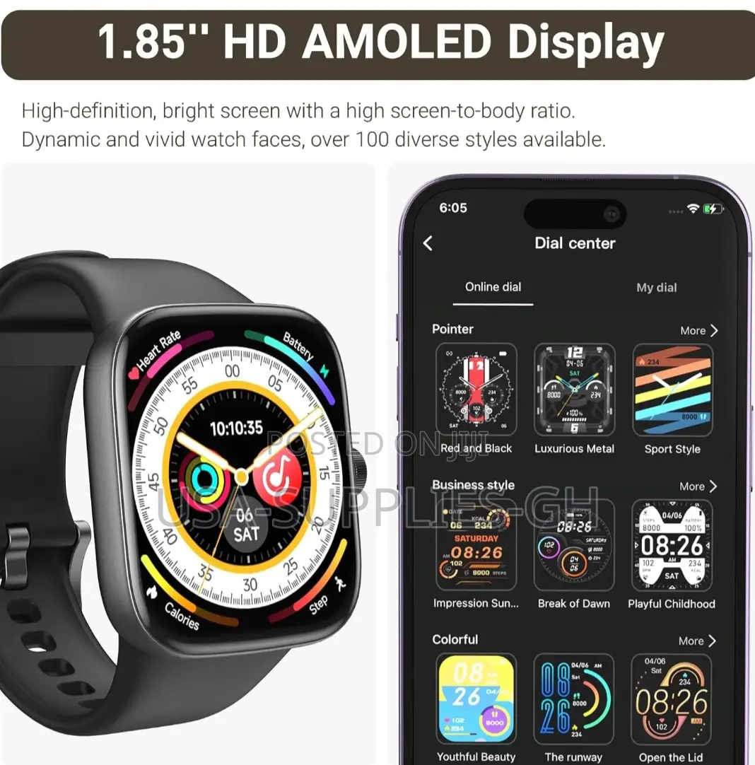 Tozo Amoled S7 Smart Watch With 46.99 Mm Ultra Hd Screen From Usa