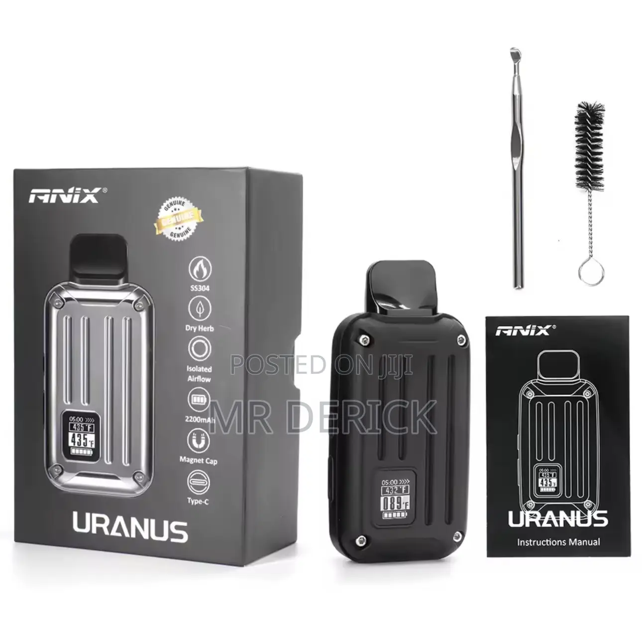 Anix Uranus Dry Herb Vaporizer Silver