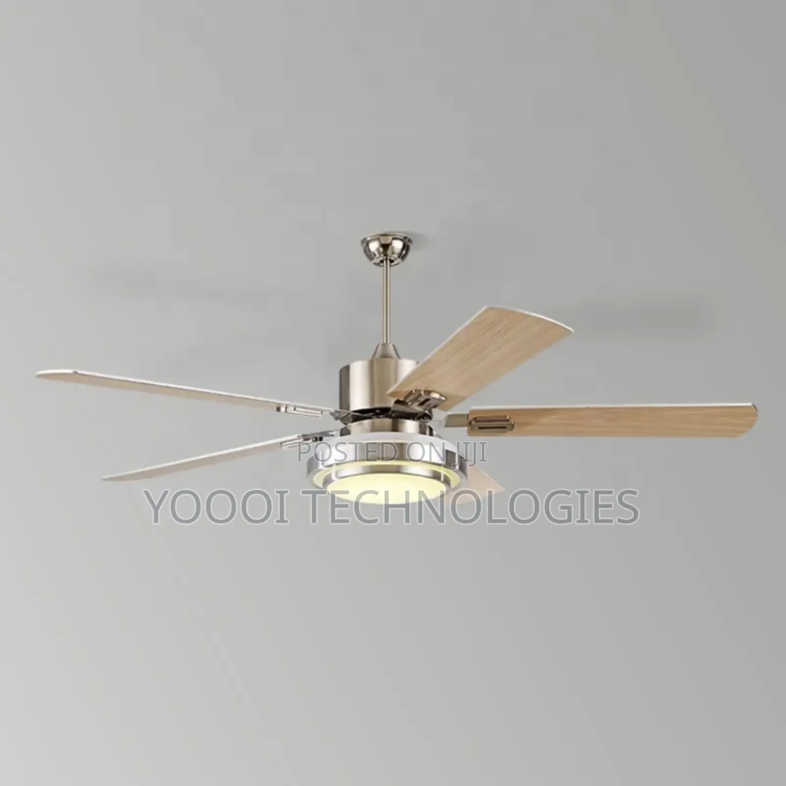52" 5 Blade 3 Color Led Ceiling Fan Light