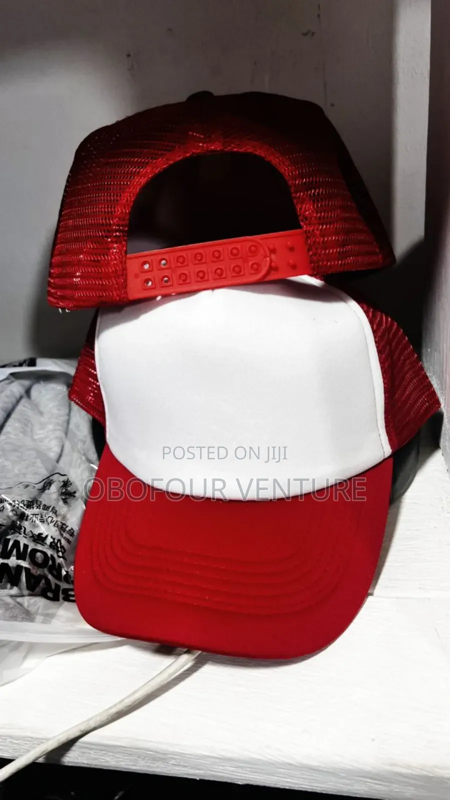 Red and White Two-Tone Trucker Hat