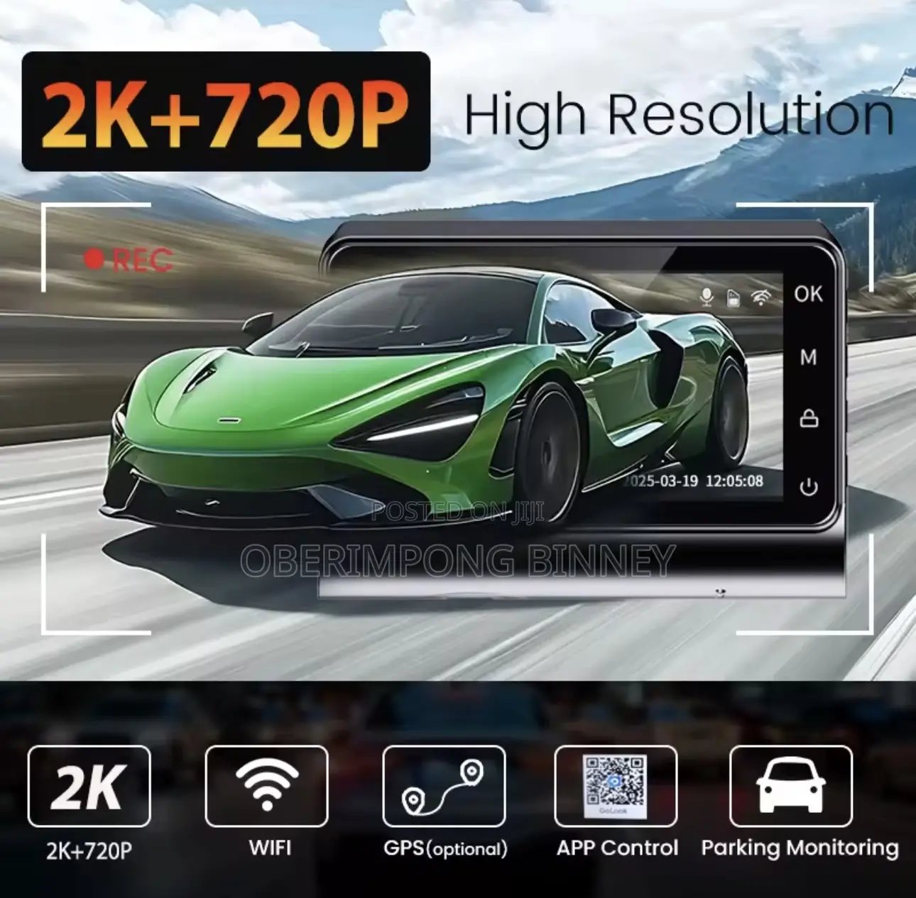 Dashcam Dash Cam 4g(Sim Card) /Wifi (Gps System )Camera Resolution