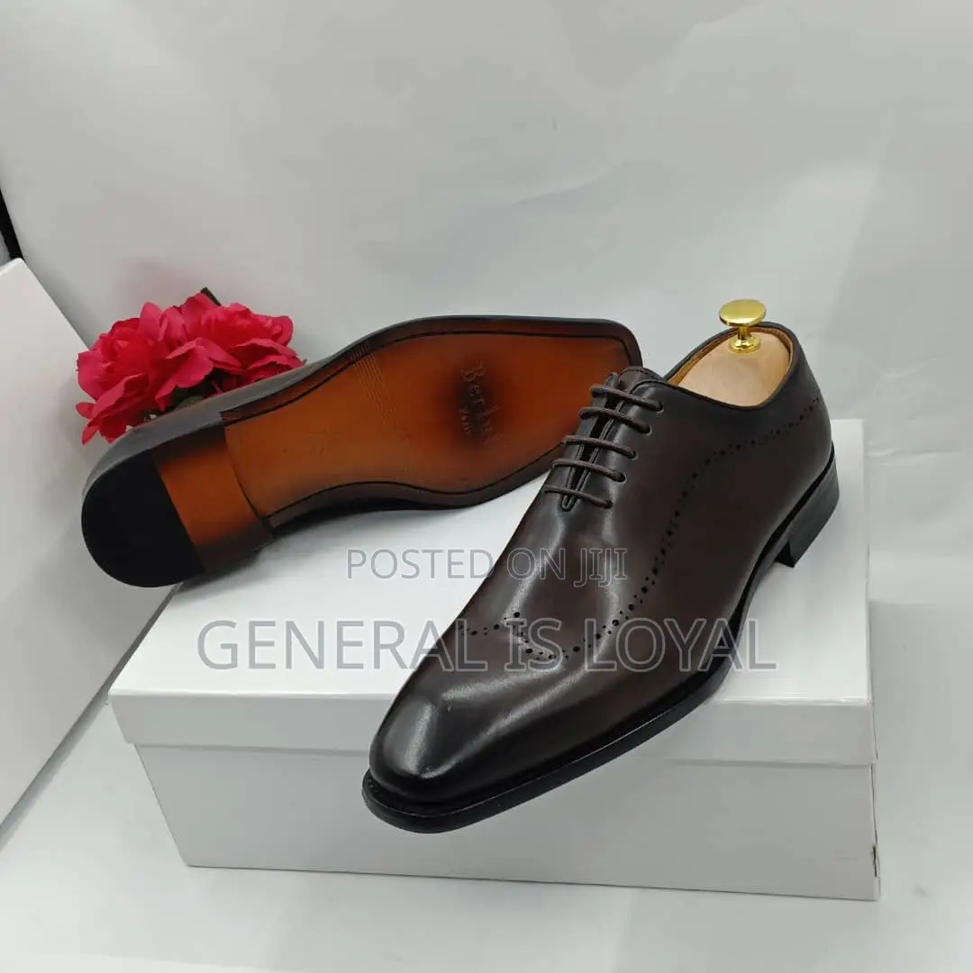 Berluti Coffee Leather Men Shoe