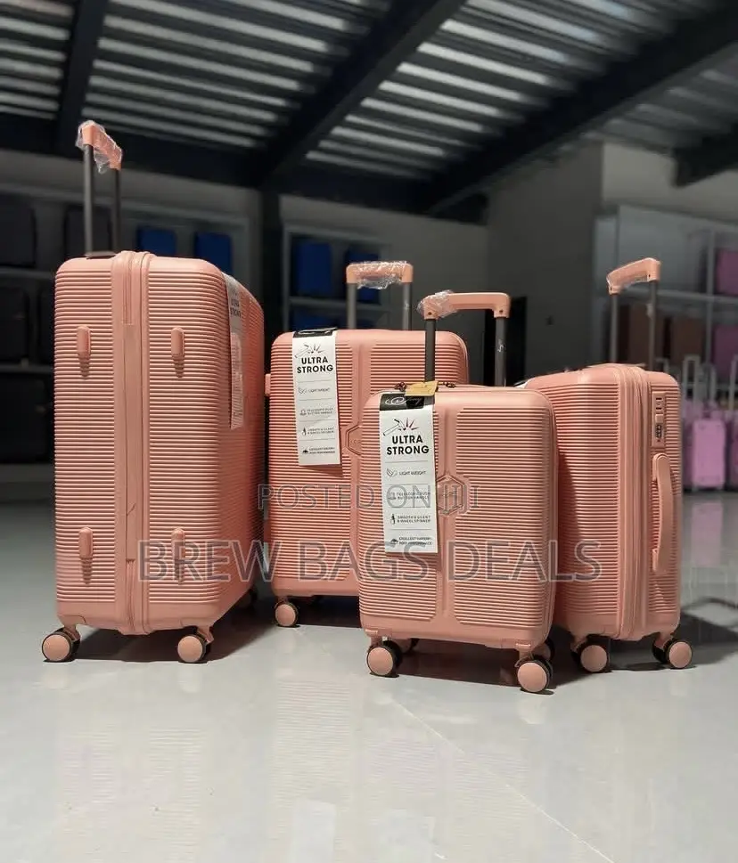 Original Ultra Strong 4set Rosegold Unbreakable Traveling Bag
