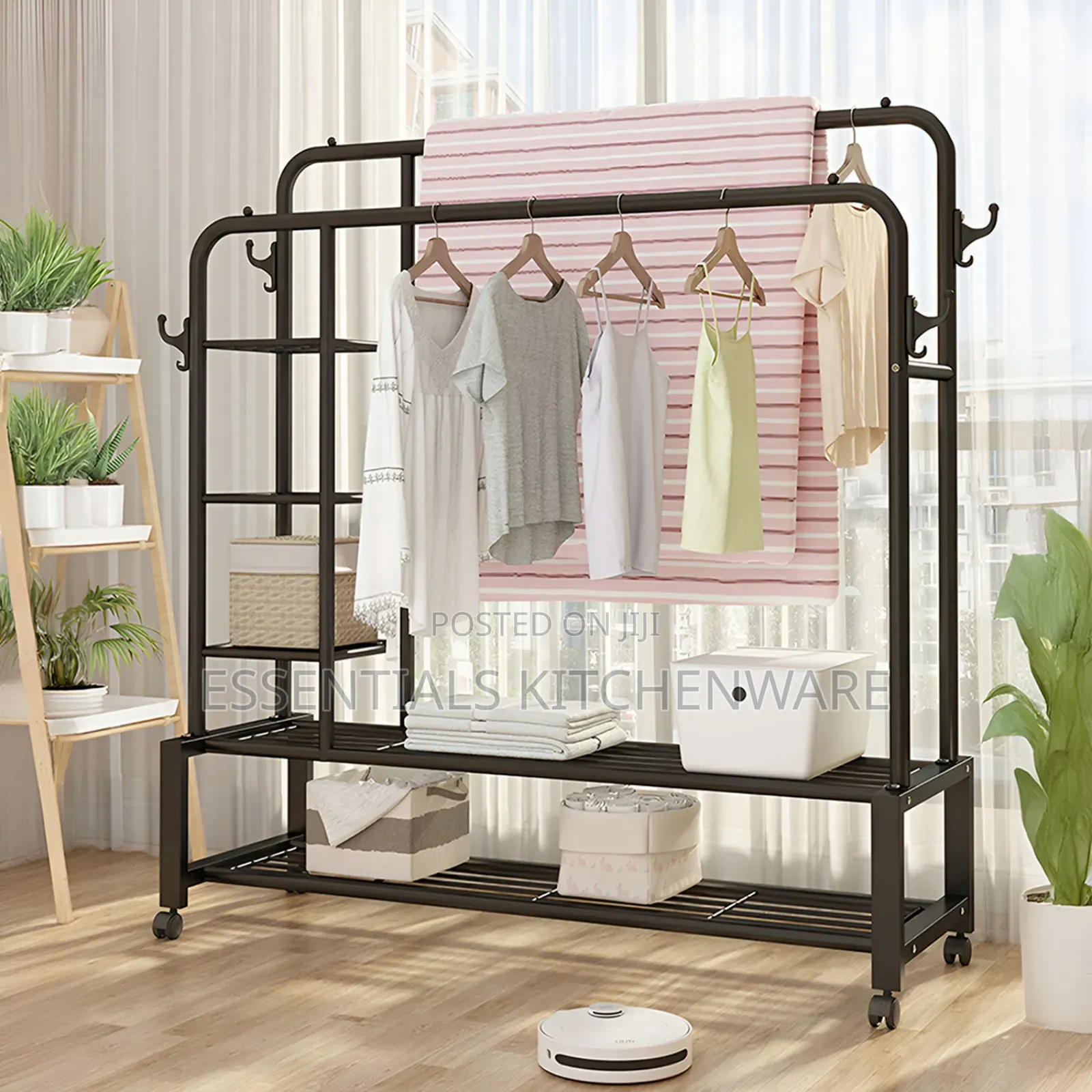 Double Pole Garment Rack