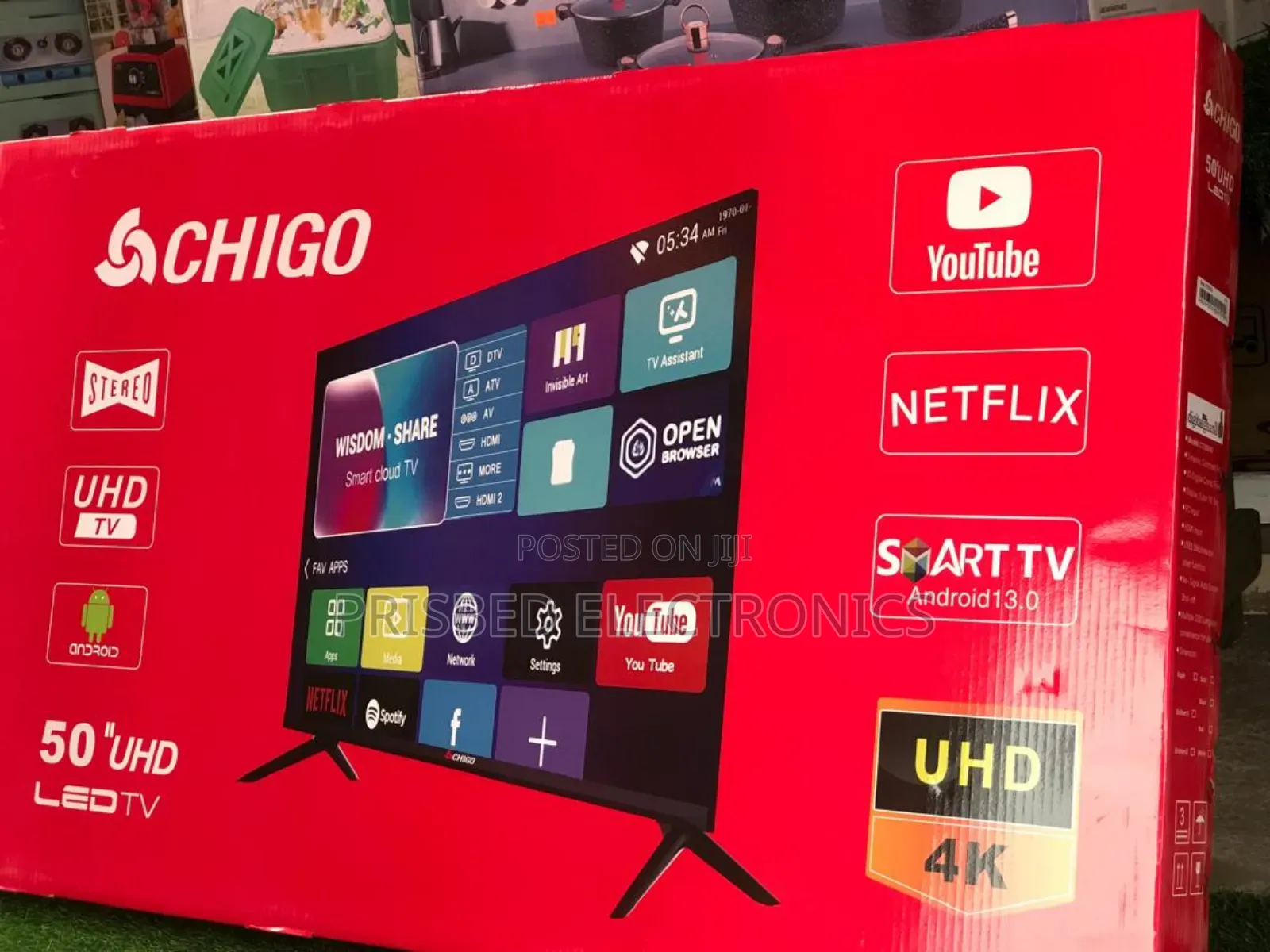 *Chigo 50" Smart Android Tv Uhd 