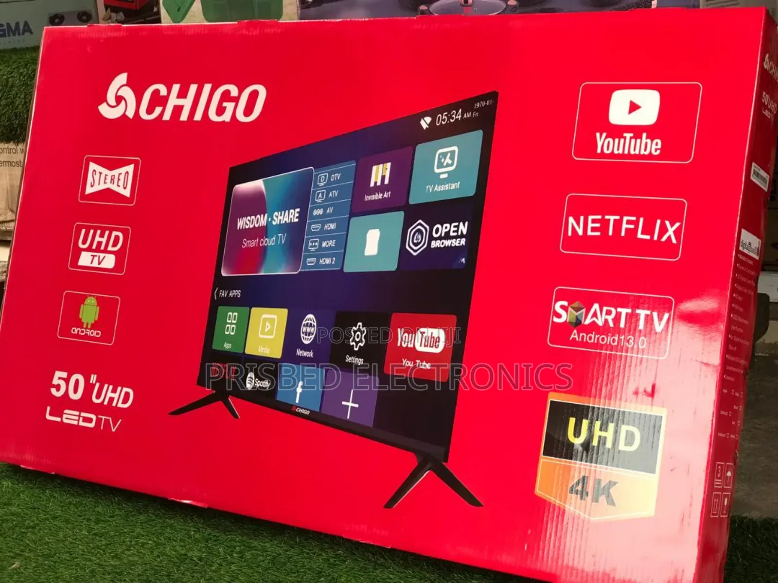 *Chigo 50" Smart Android Tv Uhd 