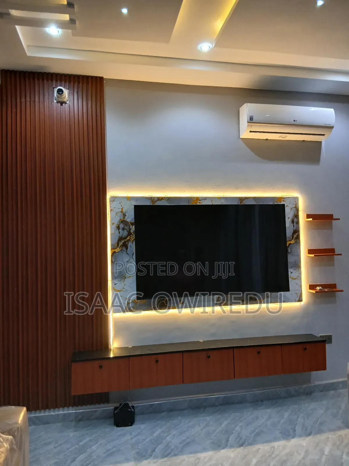 Television Wall Unit With Beautiful Pannal