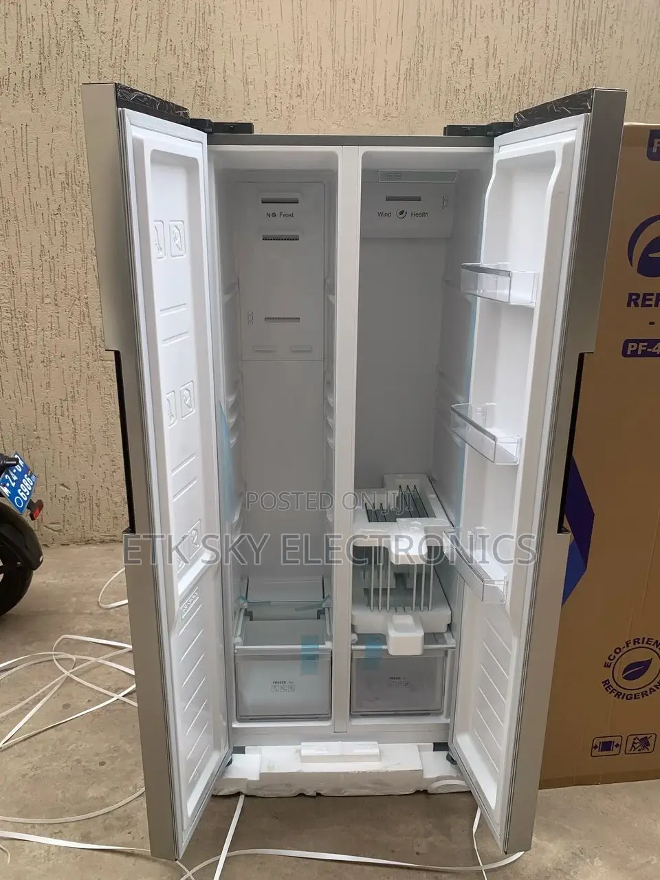 Pearl 386liters Sidebyside Fridge Pf-4510ixsbs