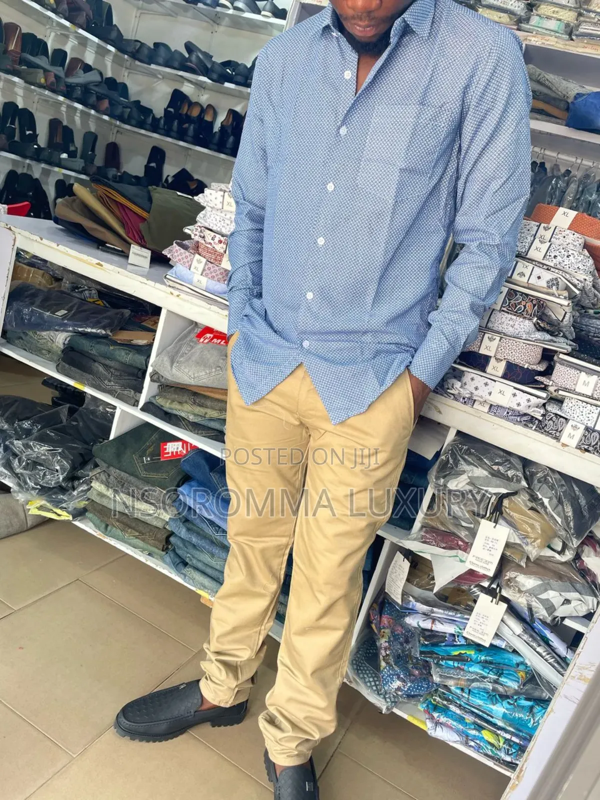 Shirt and Khaki Trousers Combo
