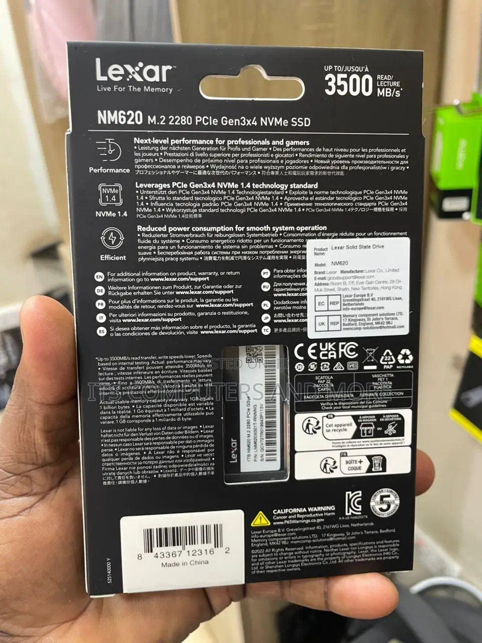 1tb Lexar M2 Nvme SSD