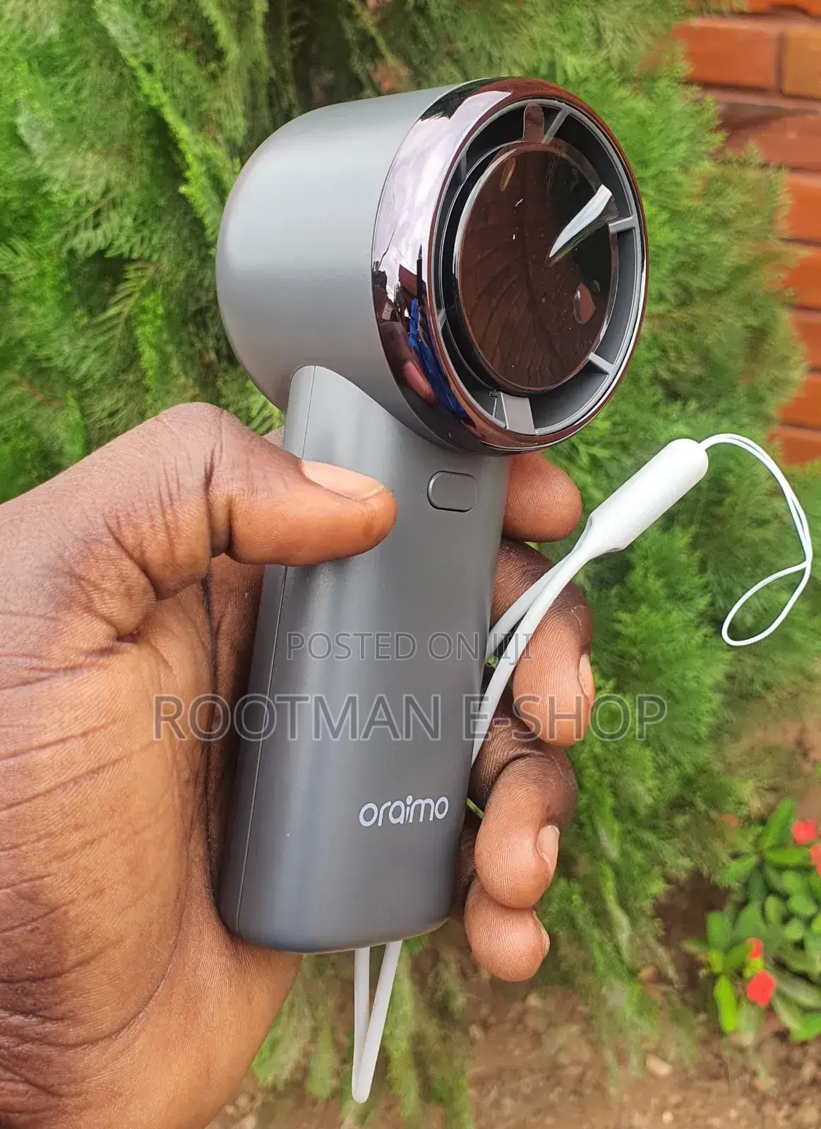 Digital Display Oraimo Hand Held Fan (Powerful Breeze)