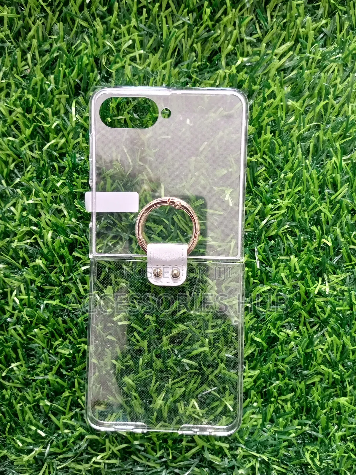 Samsung Z Flip 7 Transparent Cases With Protector and a Ring