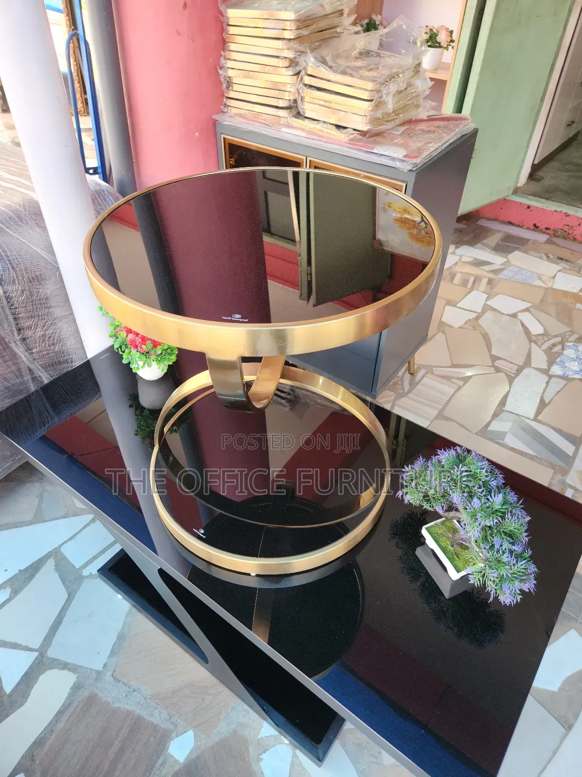 Gold Round Coffee Table