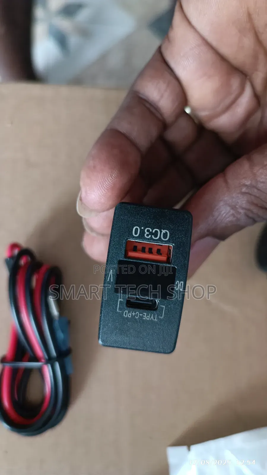 Dual Usb Fast Car Charger Pd +Usb For Smartphones, Tablets