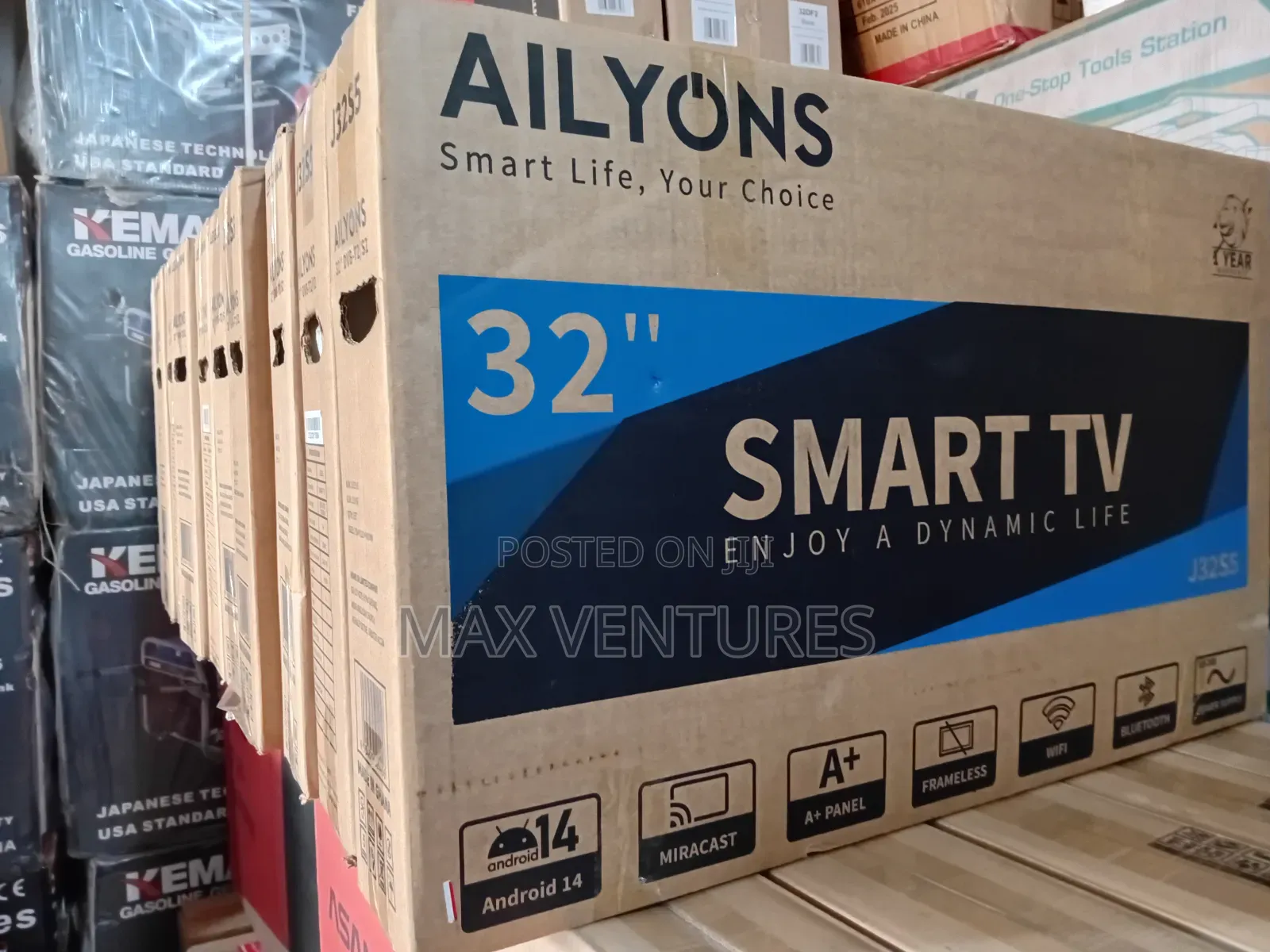 Brand New 32" Frameless Ailyons Smart Tv Digital Satellite Android 14