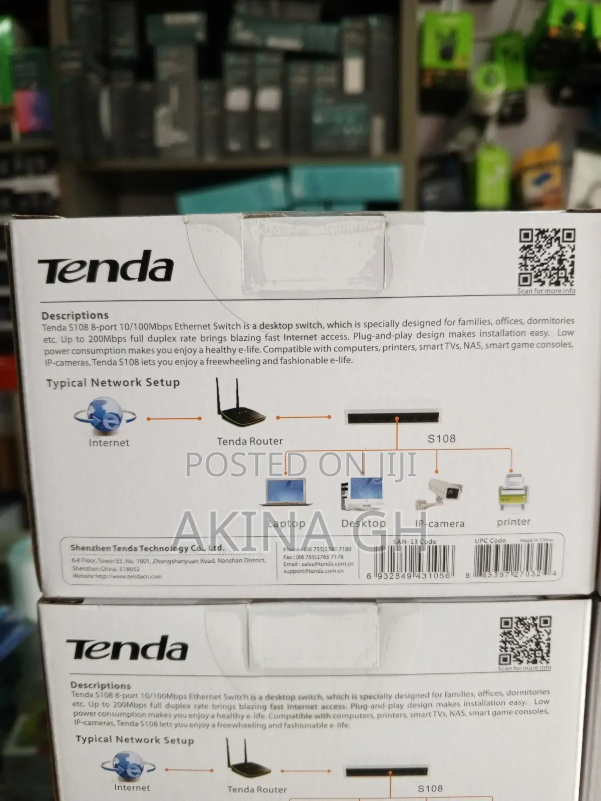 Tenda 8 Port Switch 10/100mbps S108