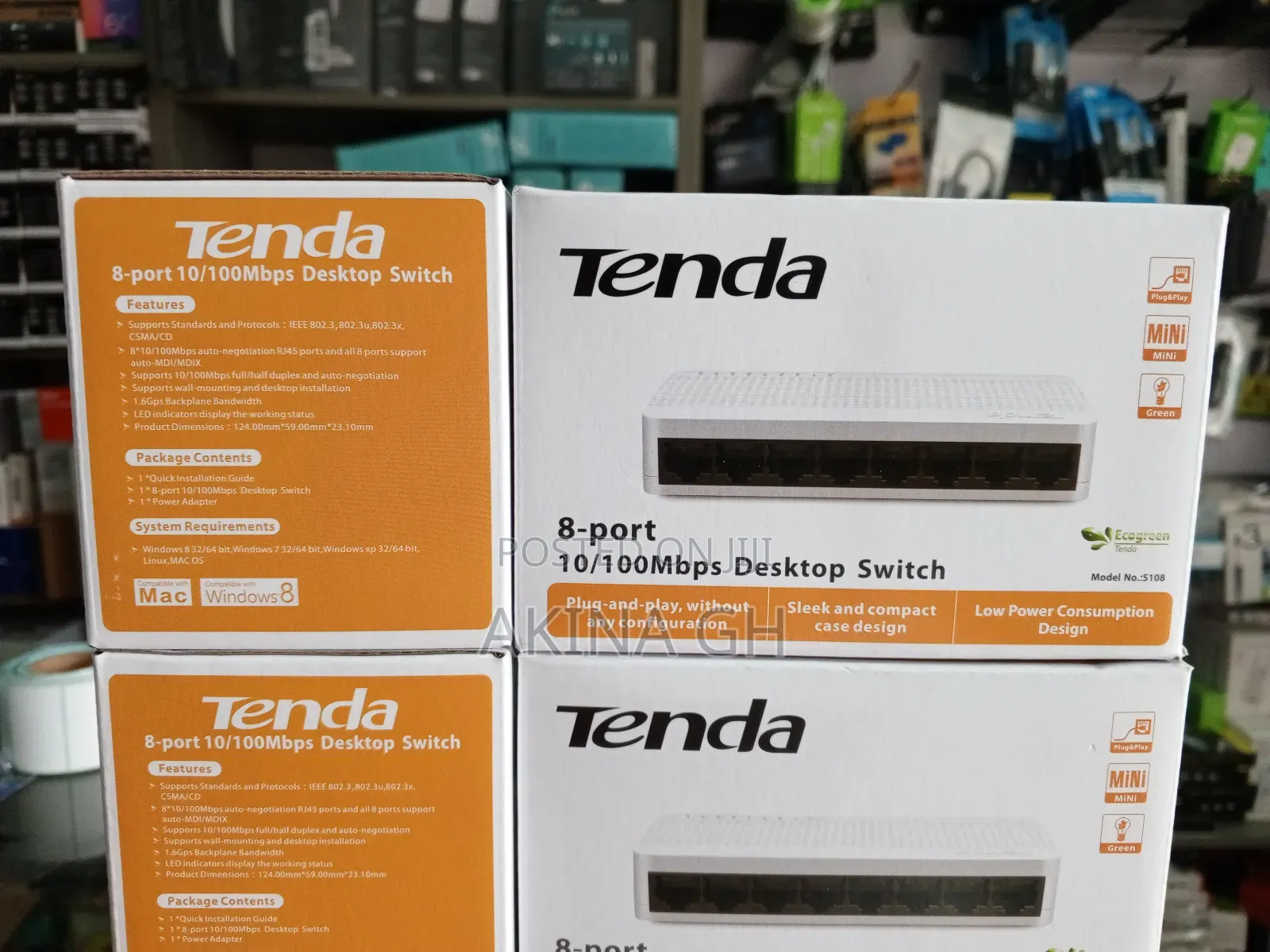 Tenda 8 Port Switch 10/100mbps S108