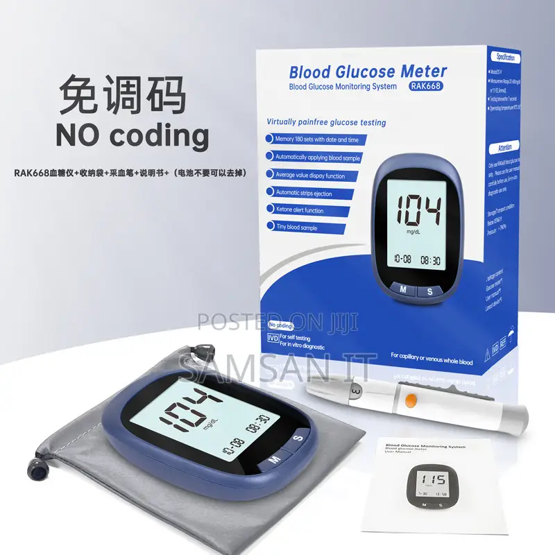 Blood Glucose Meter Test Kit (Strip + Lancets)