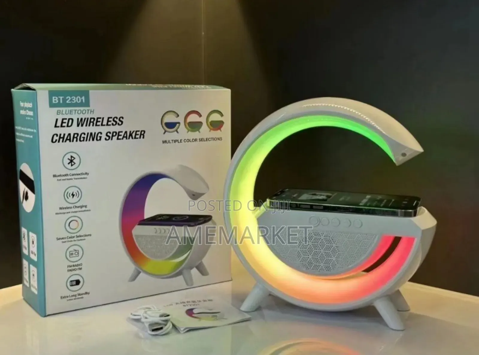 RGB Wireless Led Phone Charger Bluetooth Speaker