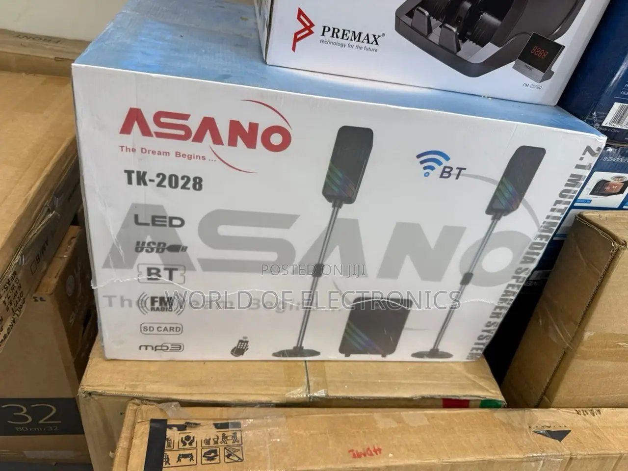 Powerful Asano Home Theater 2.1ch Tk-2028 Wireless Bluetooth