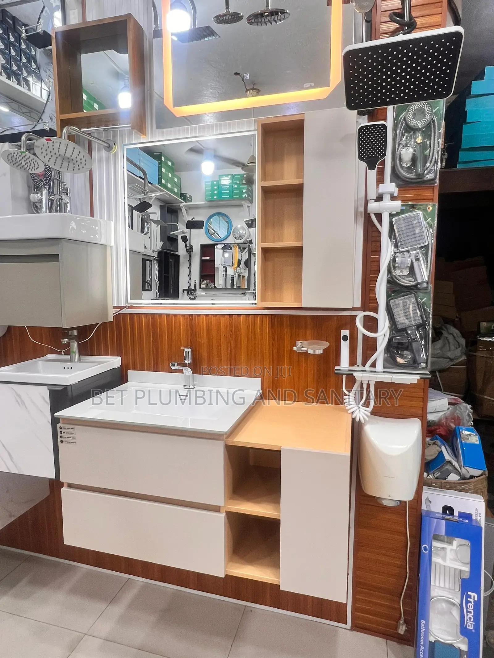 Modern Cabinet Basin With Led Mirror Complete