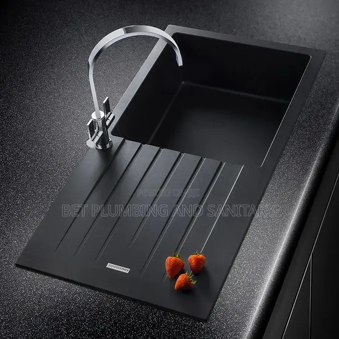 One Bowl Black Cabinet Sink With Tap_complete _Kitchen Sink