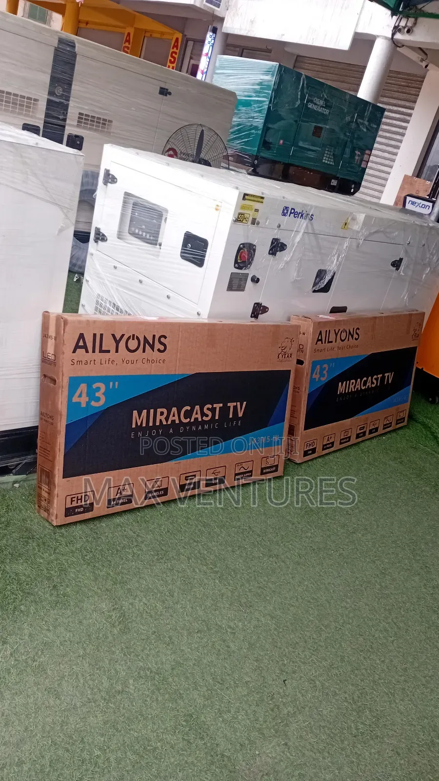 Ailyons 43" Digital Satellite Tv (Miracast) Frameless Led Tv Smartlife